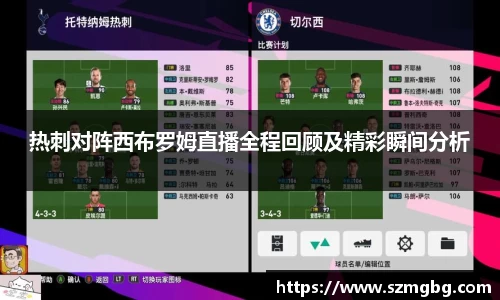 热刺对阵西布罗姆直播全程回顾及精彩瞬间分析